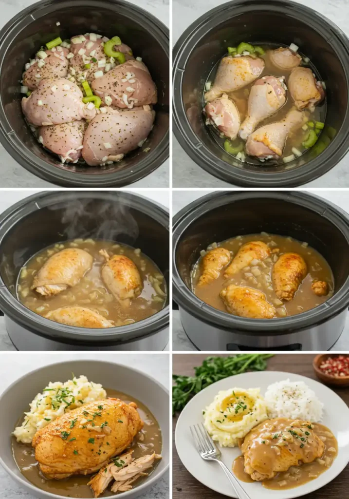 crockpot chicken and gravy
