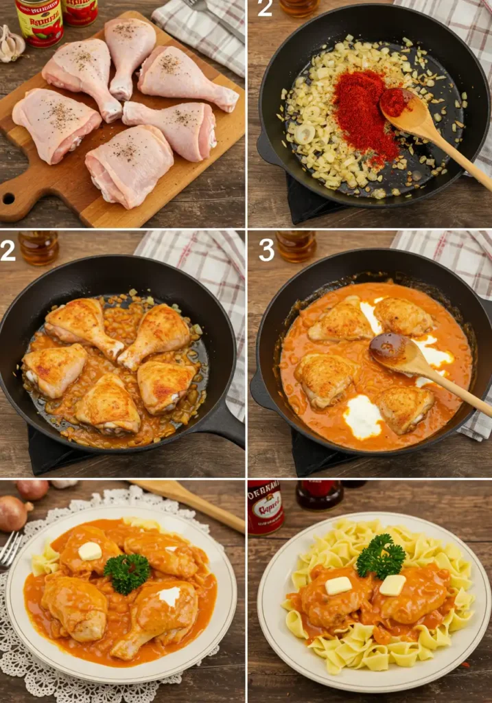 Chicken paprikash recipe